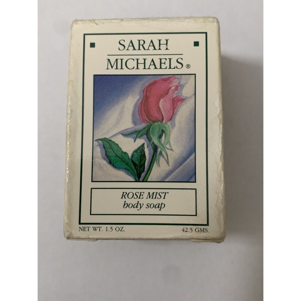 Vintage 90s Sarah Michaels Rose Mist Body Soap Bar - 1.5 oz Guest Size - NIB
